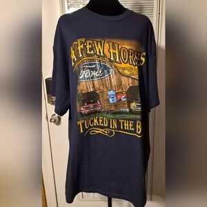 Ford Mustang Tucked Away In The Barn Graphic Tee NWOT